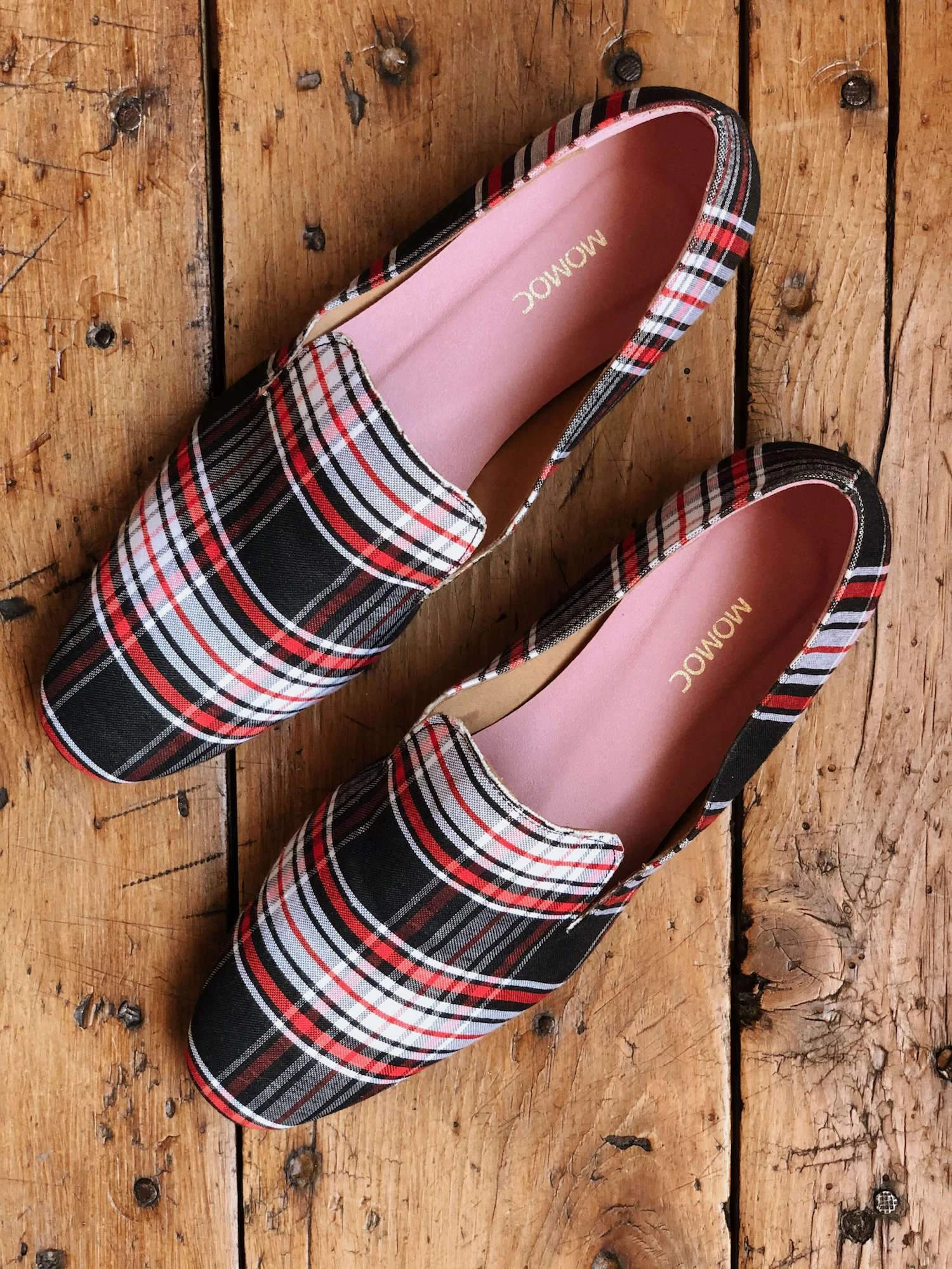 Mantelata Vegan Recycled Check Loafers | Black 7 Mantelata Vegan Recycled Check Loafers | Black - Image 5