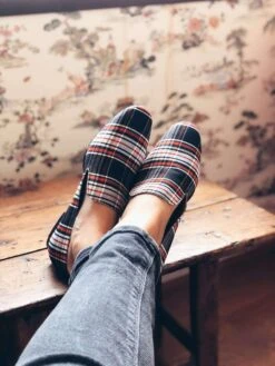 Mantelata Vegan Recycled Check Loafers | Black 17 Mantelata Vegan Recycled Check Loafers | Black -Women Clothing Store momoc mantelata noir vegan 28990076092529