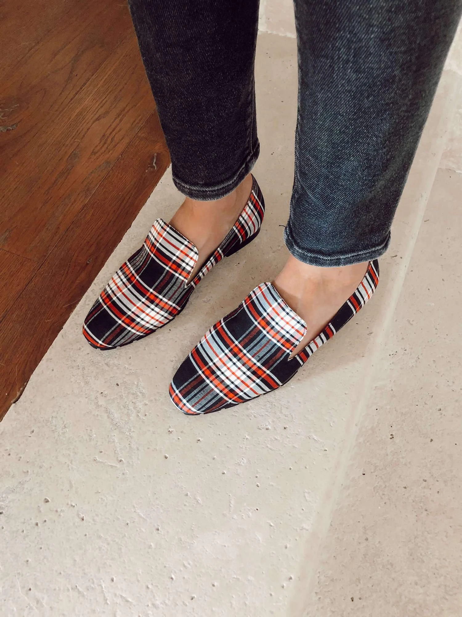 Mantelata Vegan Recycled Check Loafers | Black 10 Mantelata Vegan Recycled Check Loafers | Black - Image 8