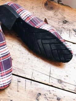 Mantelata Vegan Recycled Check Loafers | Red 11 Mantelata Vegan Recycled Check Loafers | Red -Women Clothing Store momoc mantelata rouge vegan 28990068883569