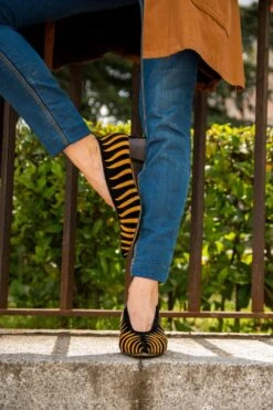 Feline Vegan Embroidered Midi-Heel | Black & Gold -Women Clothing Store momoc pre order felin noir midi 28990120132721