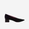 Vinyl Vegan Corn Leather Midi-Heel | Black -Women Clothing Store momoc uk3 eu36 us5 vinyl vegan corn leather midi heel black 30545310187633