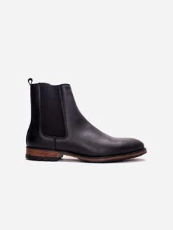 Basti Men's Vegan Leather Chelsea Boots | Black