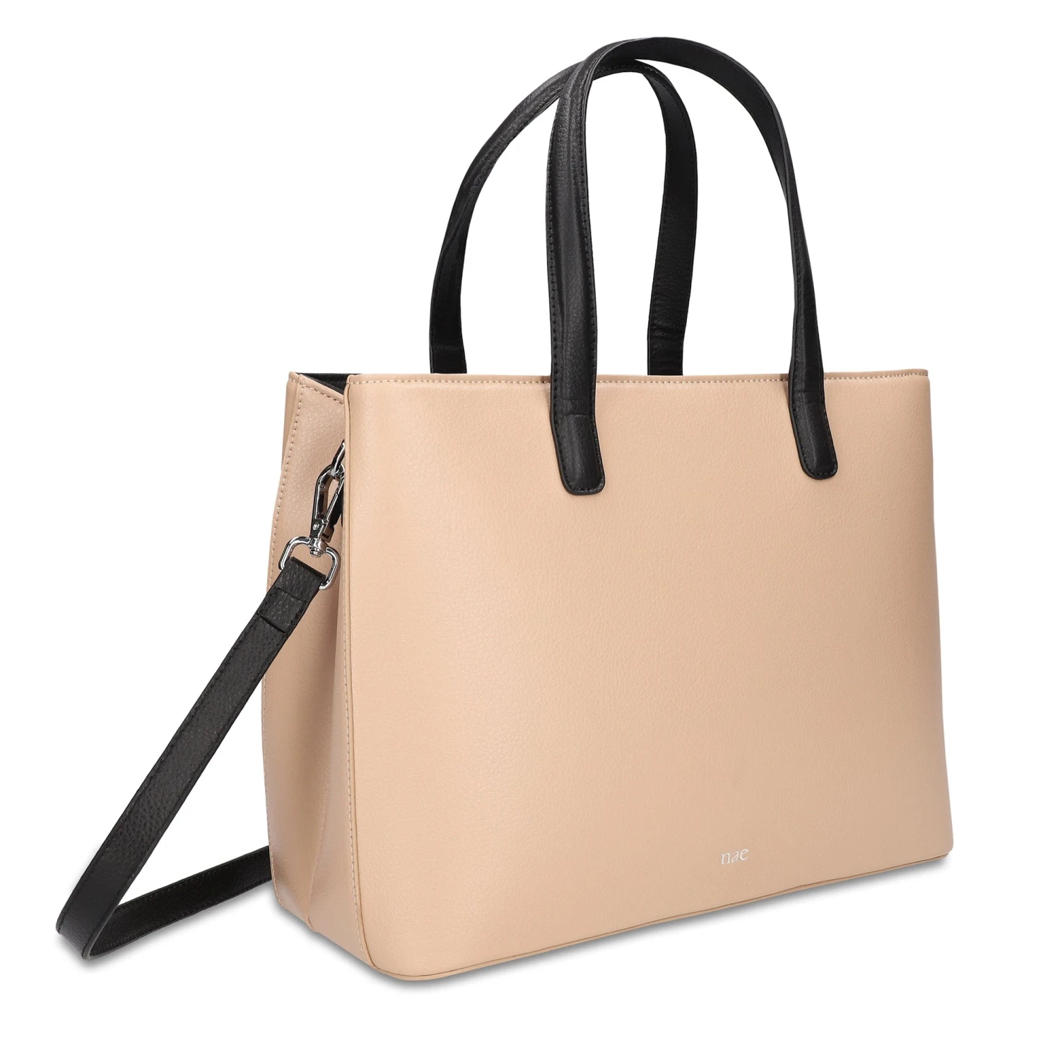 Saya Apple Leather Vegan Tote Handbag | Beige 5 Saya Apple Leather Vegan Tote Handbag | Beige - Image 3