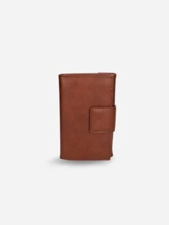 Ella Vegan Leather Bifold Purse Wallet | Brown