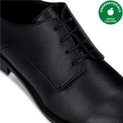 Obe Women's Apple Leather Vegan Derby Shoes | Black -Women Clothing Store nae vegan shoes obe black vegan derby shoes flat 30797753385073