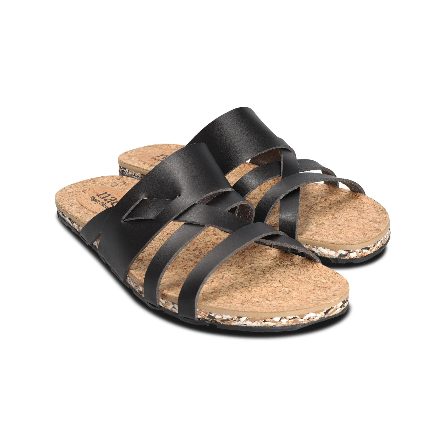 Quince Vegan Criss-Cross Sandals | Black 4 Quince Vegan Criss-Cross Sandals | Black - Image 2