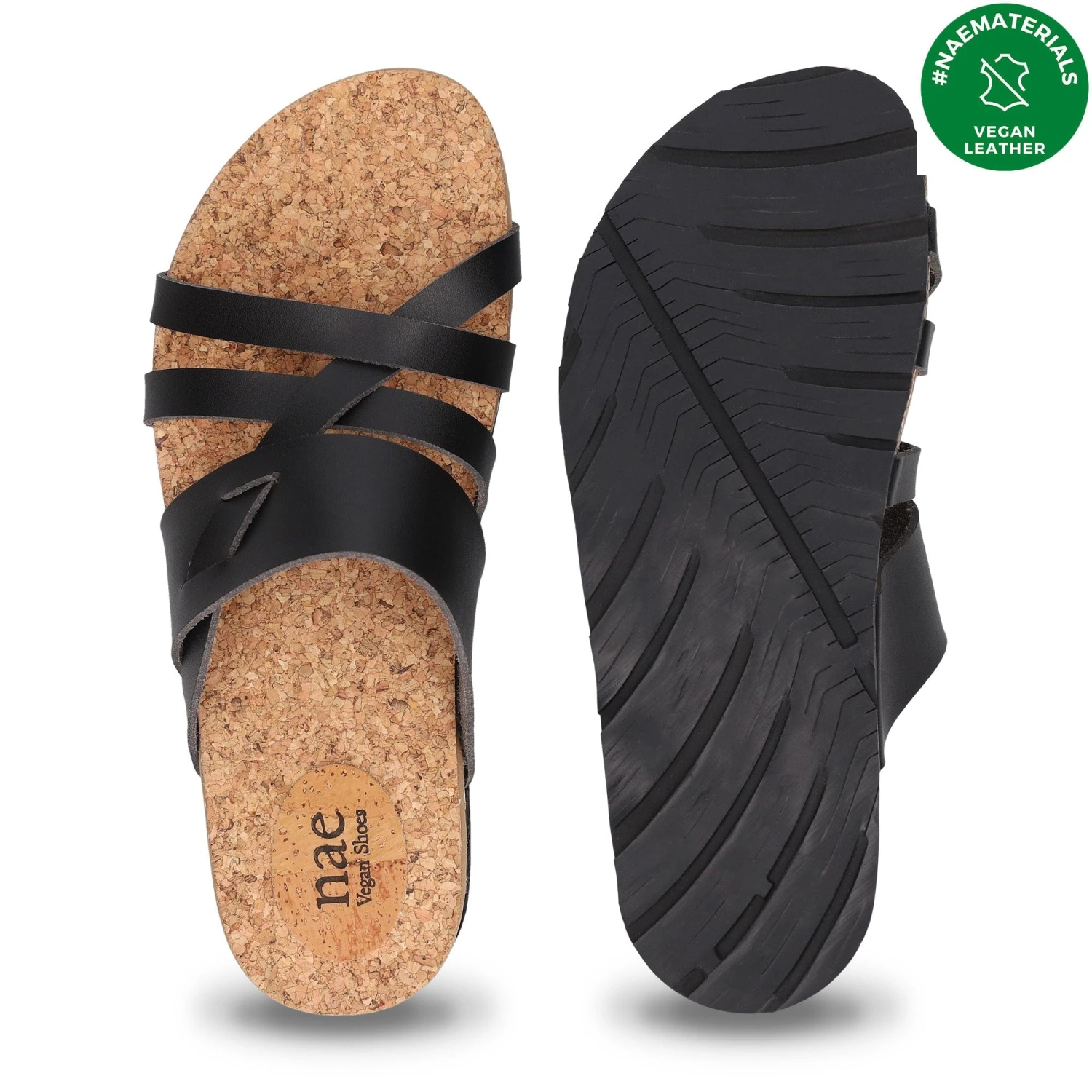 Quince Vegan Criss-Cross Sandals | Black 5 Quince Vegan Criss-Cross Sandals | Black - Image 3