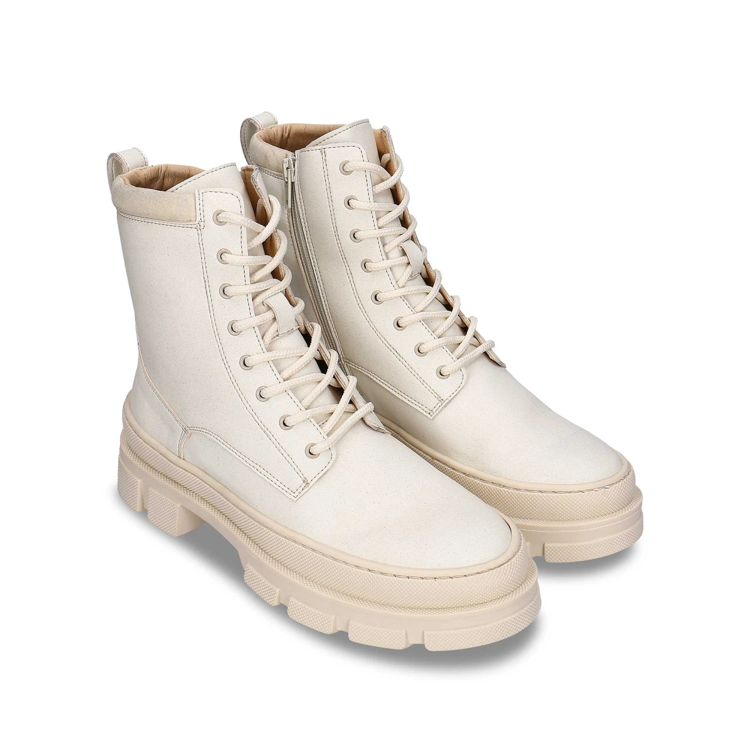 Tea Women's Chunky Vegan Boots | White 5 Tea Women's Chunky Vegan Boots | White - Image 3