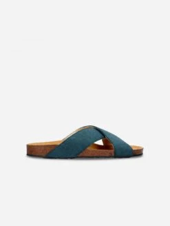 Bali Vegan Unisex Criss-Cross Backless Sandals | Green