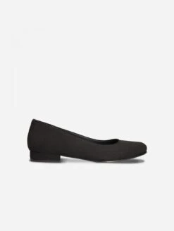 Fresia Vegan Suede Low Heeled Ballerinas | Black