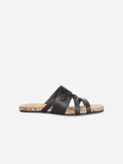 Quince Vegan Criss-Cross Sandals | Black