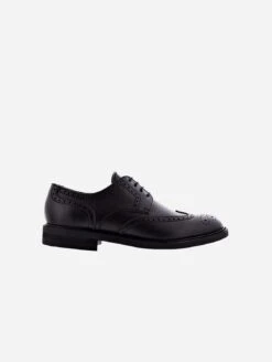 Achille Vegan Nappa Leather Brogued Derby | Black