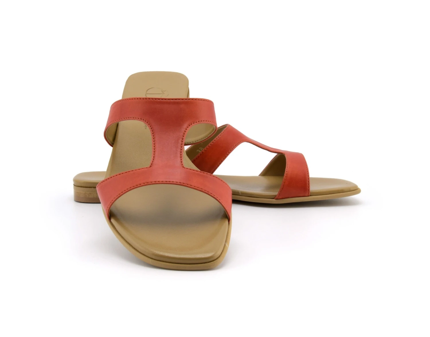Letizia Vegan Nappa Leather Slip On Sandal | Burnt Orange 5 Letizia Vegan Nappa Leather Slip On Sandal | Burnt Orange - Image 3