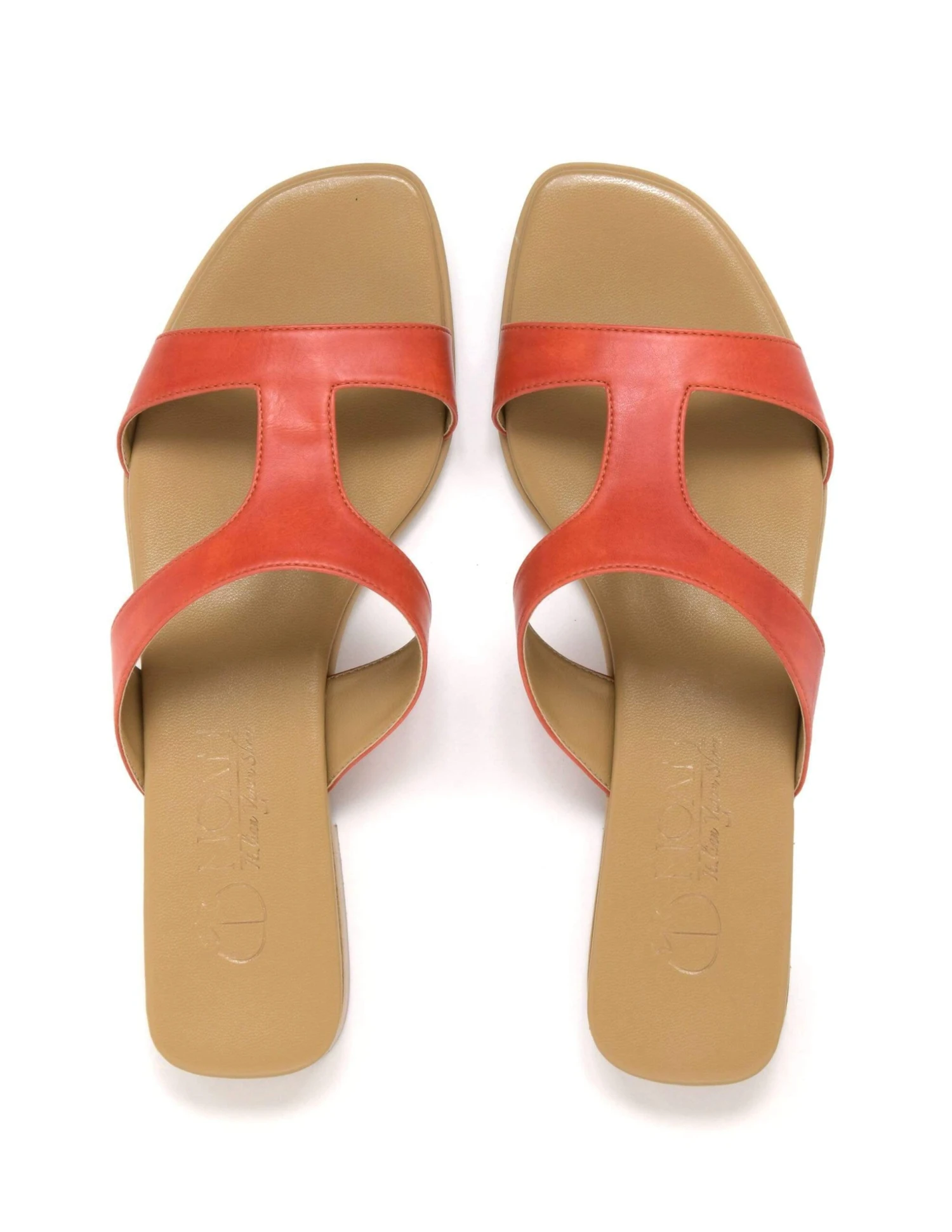 Letizia Vegan Nappa Leather Slip On Sandal | Burnt Orange 4 Letizia Vegan Nappa Leather Slip On Sandal | Burnt Orange - Image 2