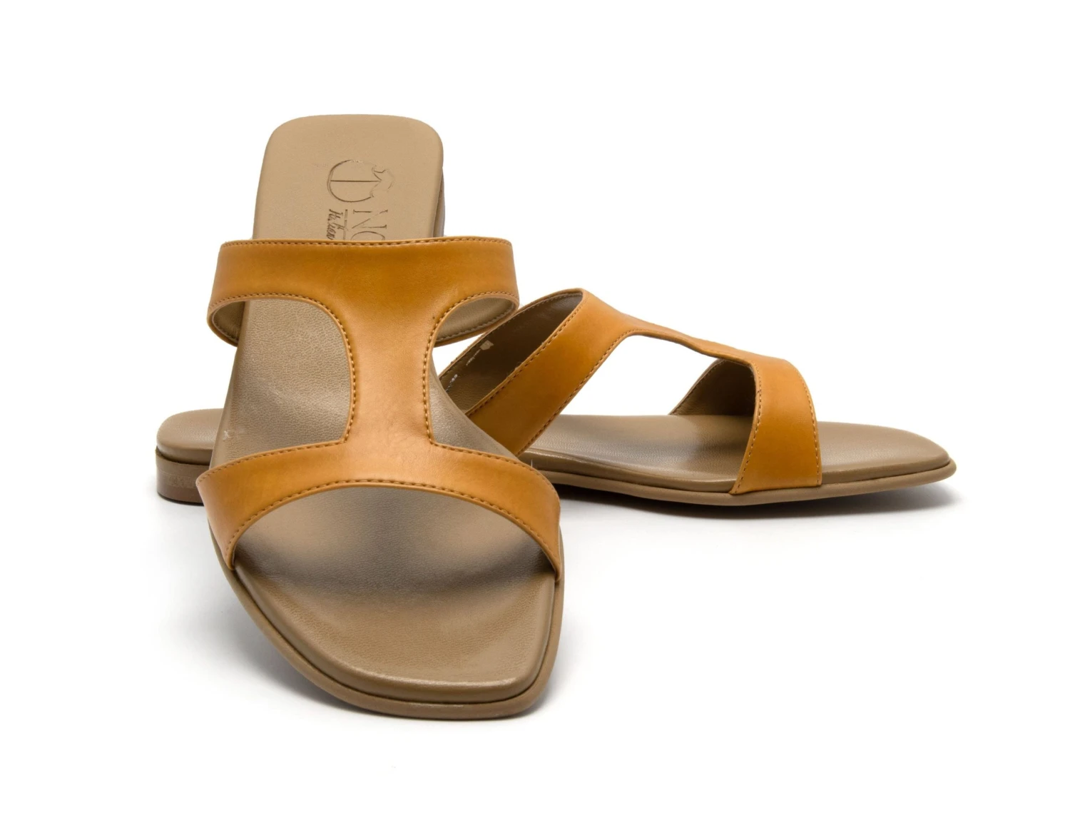 Letizia Vegan Nappa Leather Slip On Sandal | Ochre 4 Letizia Vegan Nappa Leather Slip On Sandal | Ochre - Image 2