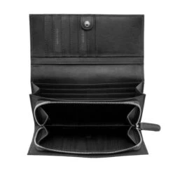 Tevere Women's Vegan Leather Wallet | Black -Women Clothing Store noah italian vegan shoes vegan purse tevere 30757288575089