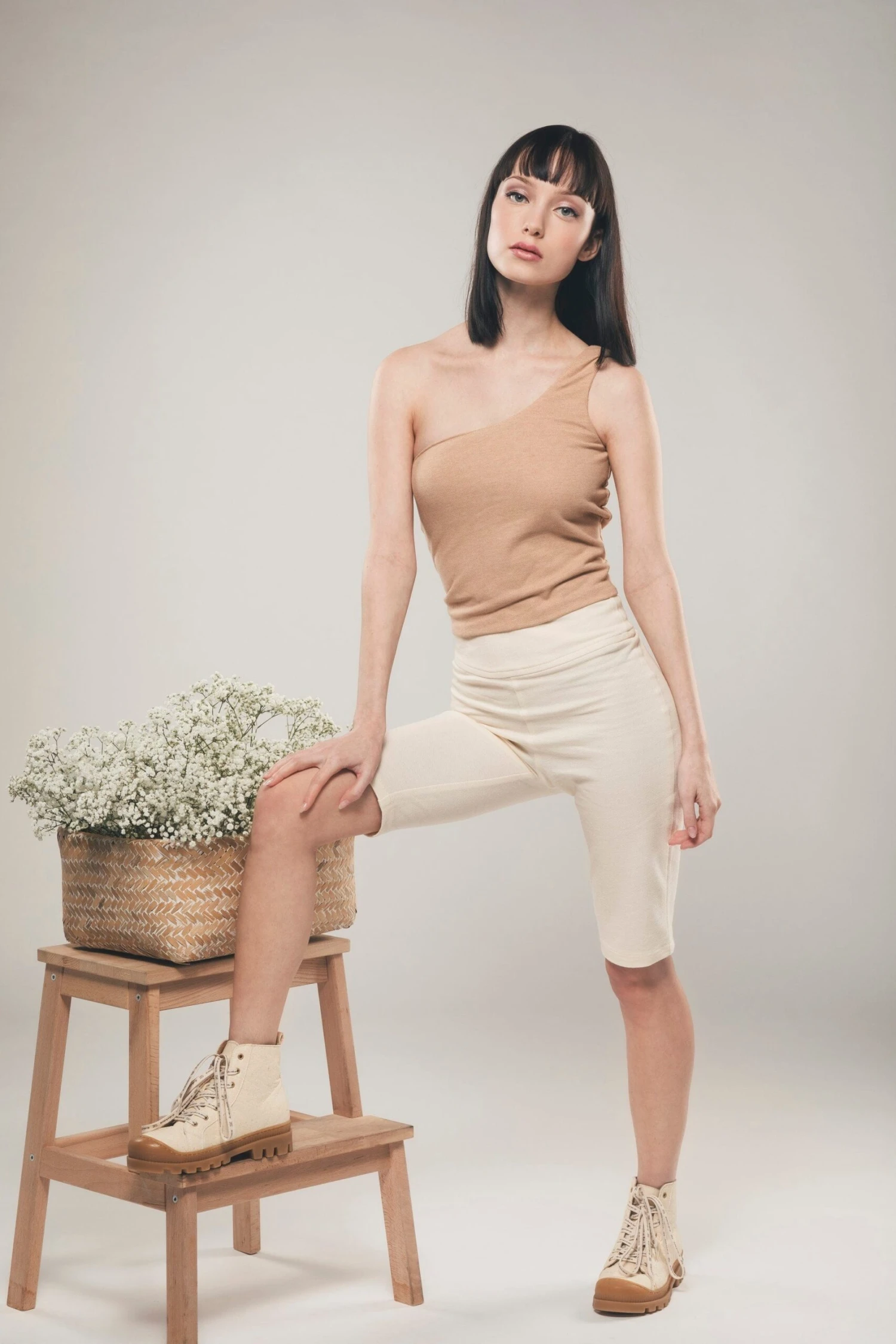 Organic Cotton Cycling Shorts | Ecru 6 Organic Cotton Cycling Shorts | Ecru - Image 4