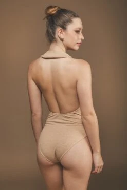Organic Cotton Halterneck Bodysuit | Light Brown 11 Organic Cotton Halterneck Bodysuit | Light Brown -Women Clothing Store organique halterneck bodysuit in light brown 30134333276273