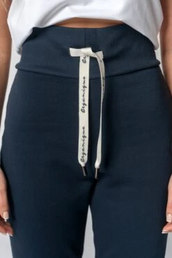 Organic Cotton High Waist Jogger Trousers | Navy 9 Organic Cotton High Waist Jogger Trousers | Navy -Women Clothing Store organique high waist jogger pants 30658005827697