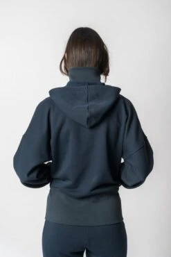 Organic Cotton Hoodie Jacket | Navy -Women Clothing Store organique hoodie jacket 30658005205105