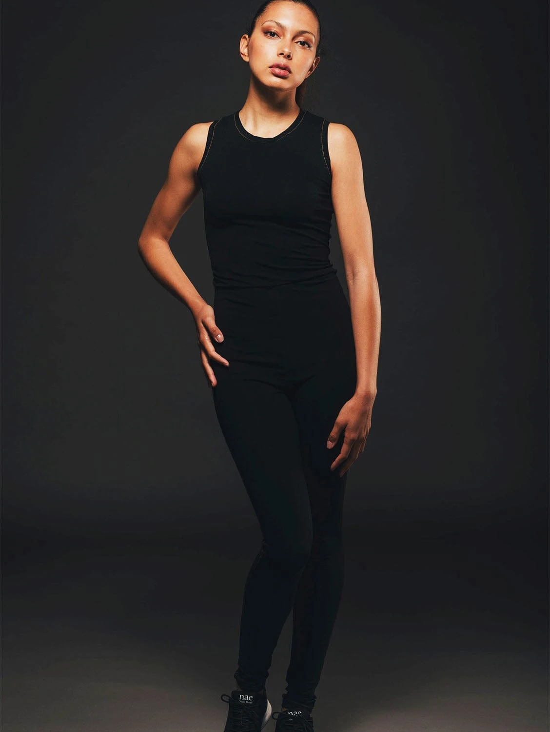 Organic Cotton Stretch Jumpsuit | Black 3 Organic Cotton Stretch Jumpsuit | Black