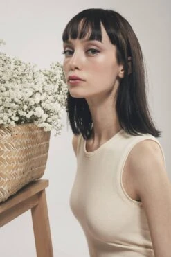 Organic Cotton Stretch Jumpsuit | Ecru -Women Clothing Store organique s stretch jumpsuit in ecru 30134338781297