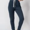 Organic Cotton High Waist Jogger Trousers | Navy -Women Clothing Store organique xl high waist jogger pants 30663009271921