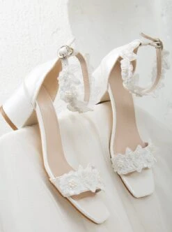 Dana Flower Vegan Leather Wedding Shoes | Ivory -Women Clothing Store prologue shoes dana white wedding shoes 30742405021809
