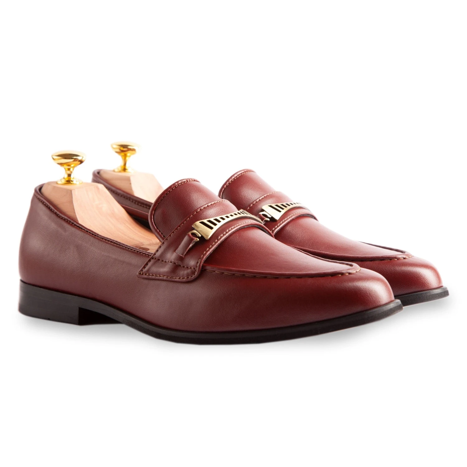 Bridge-Bit Cactus Leather Vegan Loafer | Burgundy 5 Bridge-Bit Cactus Leather Vegan Loafer | Burgundy - Image 3