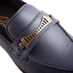 Bridge-Bit Cactus Leather Vegan Loafer | Navy -Women Clothing Store ross oliver bridge bit loafer in navy 30026799841393