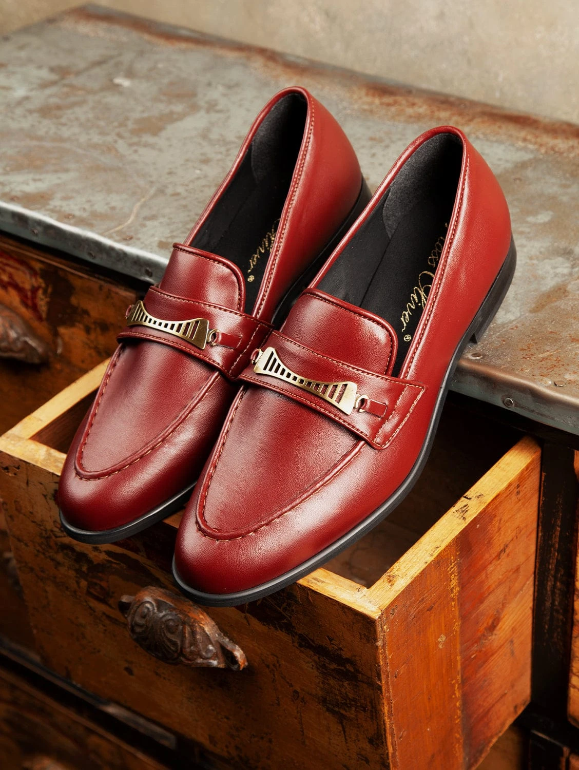 Bridge-Bit Cactus Leather Vegan Loafer | Burgundy 3 Bridge-Bit Cactus Leather Vegan Loafer | Burgundy