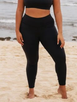 Hustle 7/8 Recycled Nylon Leggings | Black