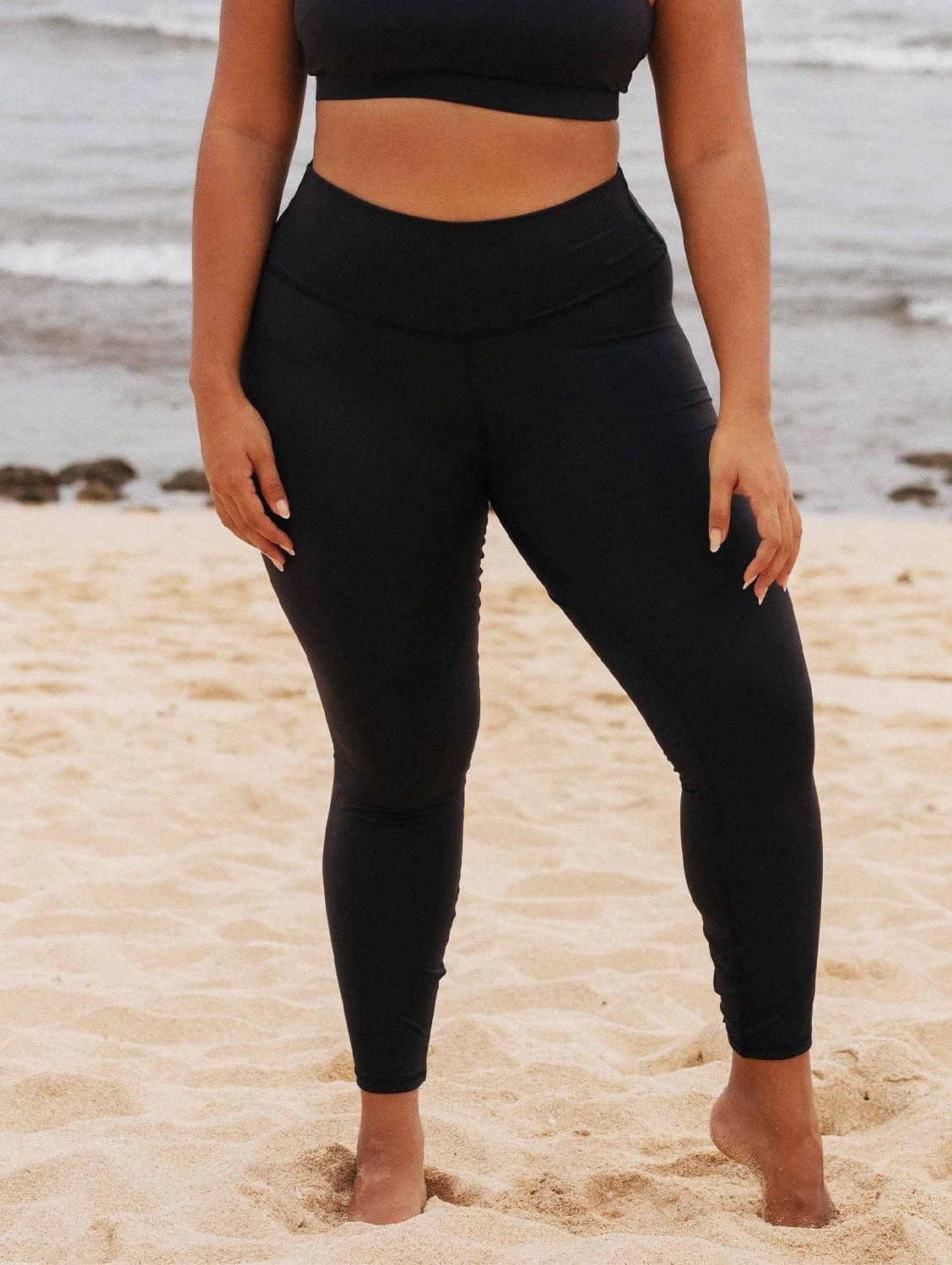 Hustle 7/8 Recycled Nylon Leggings | Black 3 Hustle 7/8 Recycled Nylon Leggings | Black