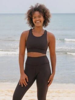 Isa Recycled Nylon Sports Bra | Black