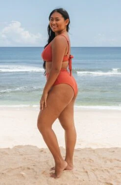 Alice ECONYL® High Waisted Bikini Bottom | Burnt Sienna -Women Clothing Store september alice bottom burnt sienna 29761735622769