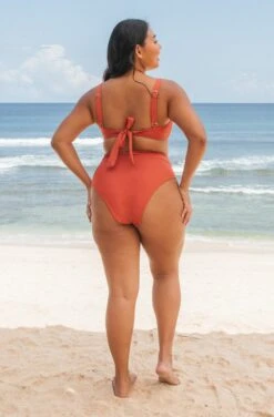 Alice ECONYL® High Waisted Bikini Bottom | Burnt Sienna -Women Clothing Store september alice bottom burnt sienna 29761735655537
