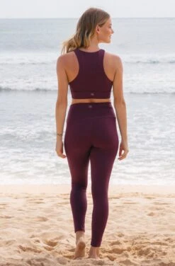 Isa Recycled Nylon Sports Bra | Mahogany -Women Clothing Store september isa sports bra mahogany 30372974592113