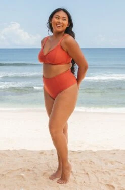 Lori ECONYL® Bikini Top | Burnt Sienna -Women Clothing Store september lori top burnt sienna 29762388295793