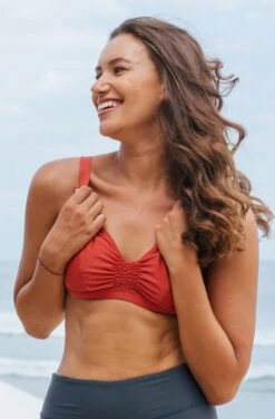 Lori ECONYL® Bikini Top | Burnt Sienna -Women Clothing Store september lori top burnt sienna 29762388394097