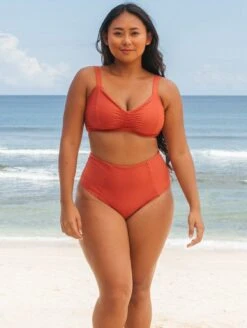 Lori ECONYL® Bikini Top | Burnt Sienna