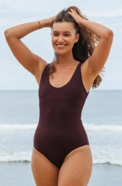 Marigold ECONYL® Eco Rib One Piece Swimsuit | Sangria Red 13 Marigold ECONYL® Eco Rib One Piece Swimsuit | Sangria Red -Women Clothing Store september marigold one piece sangria red eco rib 30705555800177