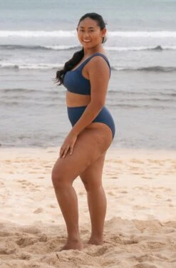 Mason ECONYL® Eco Rib Bikini Top | River Blue -Women Clothing Store september mason top river blue eco rib 30705530667121