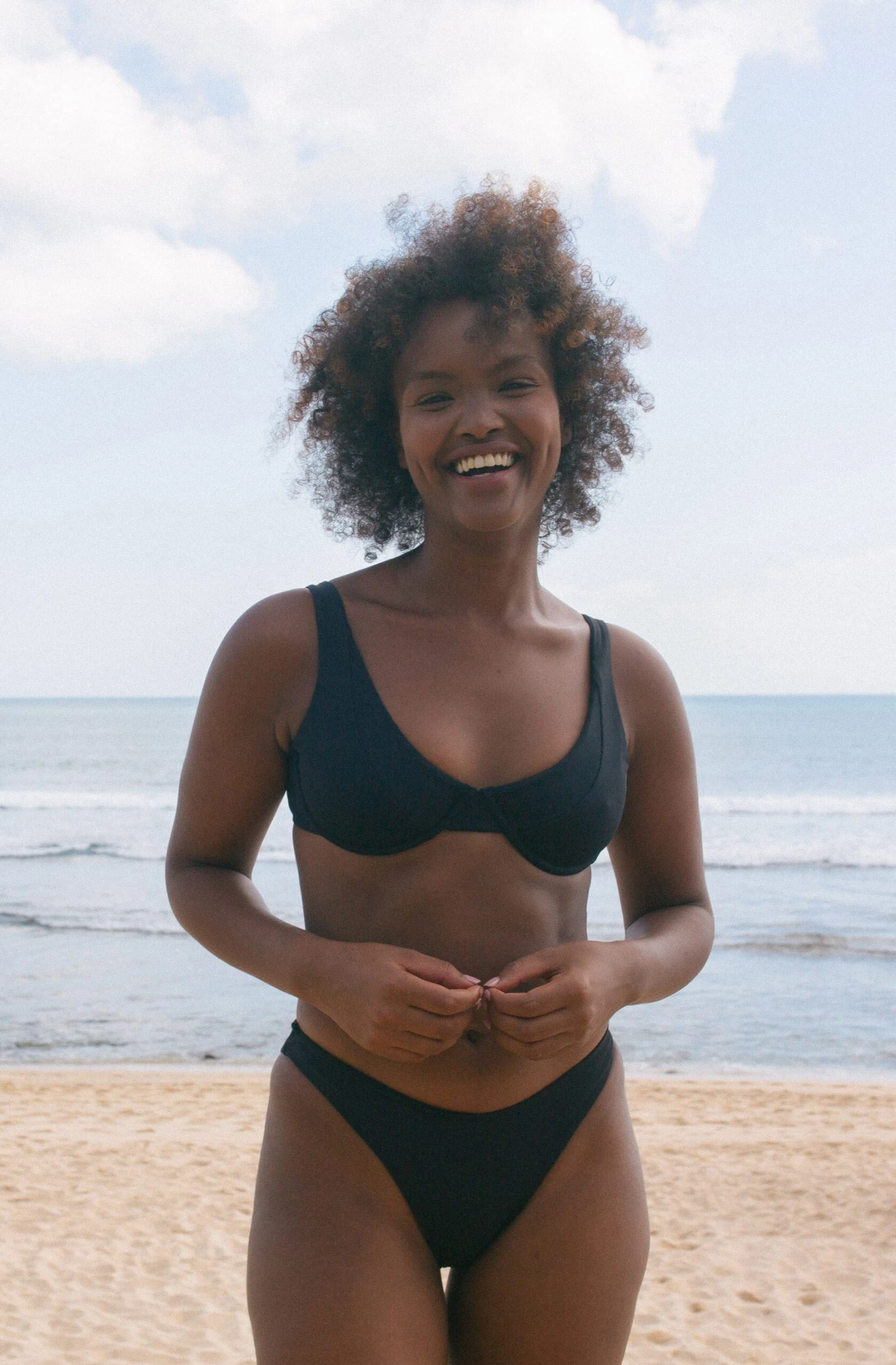 Rita ECONYL® Eco Rib Bikini Top | Black 8 Rita ECONYL® Eco Rib Bikini Top | Black - Image 6