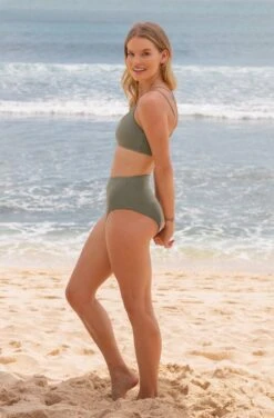 Topanga ECONYL® Bikini Top | Army Green -Women Clothing Store september topanga top army green 30642529501297