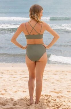 Topanga ECONYL® Bikini Top | Army Green -Women Clothing Store september topanga top army green 30642529534065