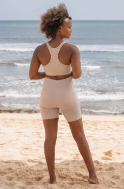 Upstate 5.5" Recycled Nylon Bike Short | Stone -Women Clothing Store september upstate 5 5 bike short stone 30372899389553