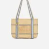 Malaka Handwoven Bamboo Vegan Small Tote Bag | Natural & Blue Stripe -Women Clothing Store stelar malaka small bamboo tote bag 29972133544049