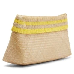 Sita Handwoven Raffia Clutch Bag | Natural & Sunshine Yellow -Women Clothing Store stelar sita raffia clutch bag 30722481619057