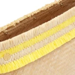 Sita Handwoven Raffia Clutch Bag | Natural & Sunshine Yellow -Women Clothing Store stelar sita raffia clutch bag 30722481684593